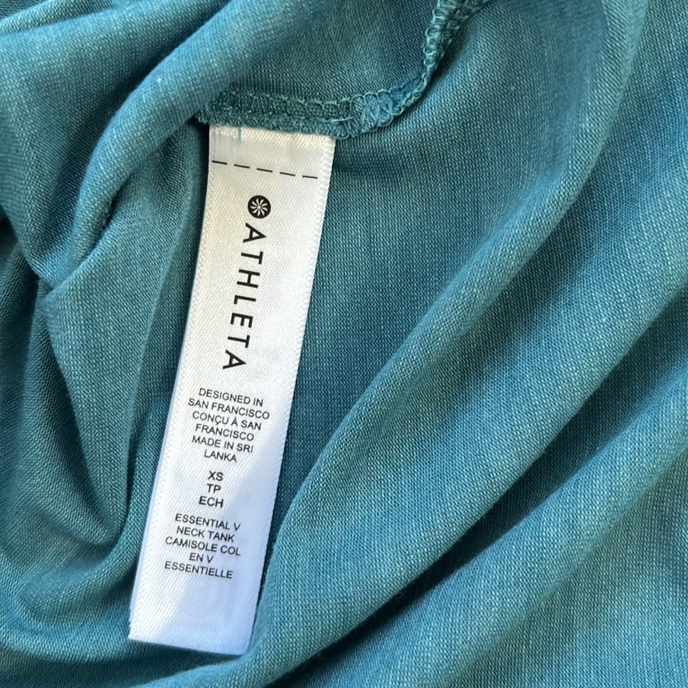 Athleta Teal Green V-Neck Tank Top - Picture 10 of 10